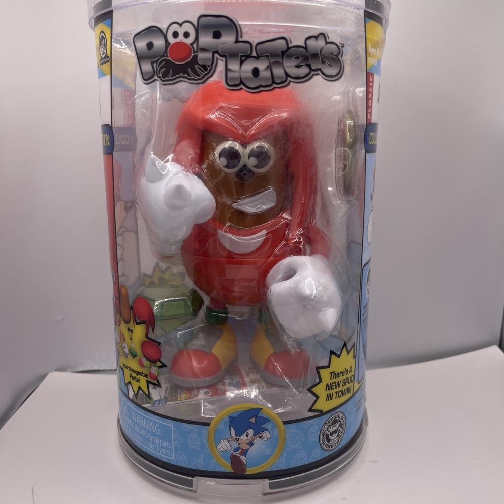 NIB Sonic The Hedgehog Poptaters Knuckles 4" Figure Toy 12 Interchangeable Piece